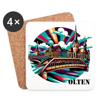 Olten - Untersetzer (4er-Set) - Weiß - Vorne
