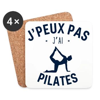 J peux pas j ai Pilates - Dessous de verre (lot de 4) - blanc - Devant