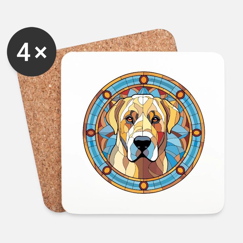 Kangal Hunderasse Buntes Aquarell - Untersetzer (4er-Set) - Weiß
