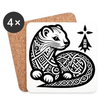 L ermine - Coasters (set of 4) - white - Front