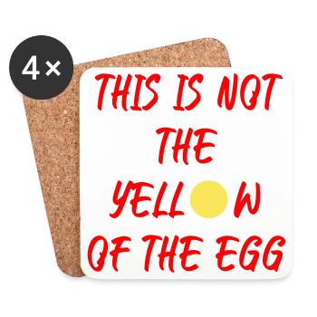 This is not the yellow of the egg - Untersetzer (4er-Set) - Weiß - Vorne