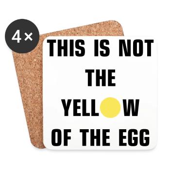 Ce n’est pas le jaune de l’œuf - Dessous de verre (lot de 4) - blanc - Devant