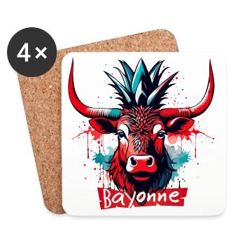 Féria de Bayonne ! Festayre - Dessous de verre (lot de 4) - blanc - Devant