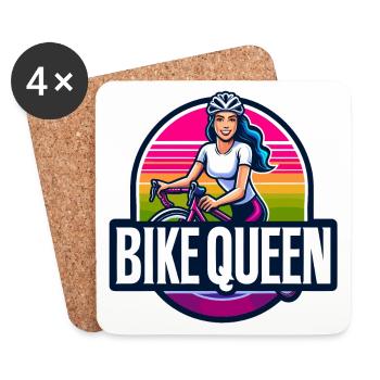 Reine du vélo Bright Sunset Design - Dessous de verre (lot de 4) - blanc - Devant