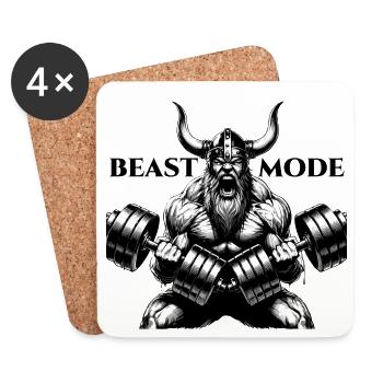 Viking Dumbbell Training Biceps Geschen - Coasters (set of 4) - white - Front