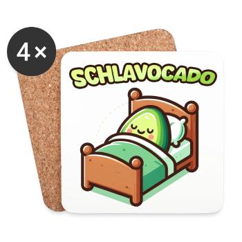 SCHLAVOCADO - Schlafbekleidung - Untersetzer (4er-Set) - Weiß - Vorne