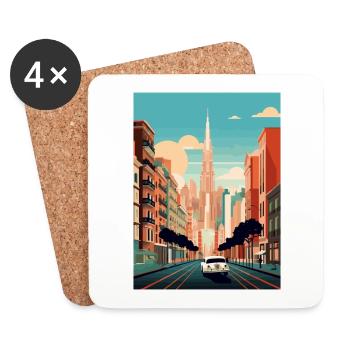 Buenos Aires Argentina Vintage Travel Poster WPA - Coasters (set of 4) - white - Front