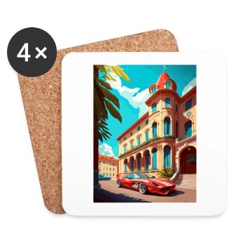 Maranello Italy Vintage Travel Poster WPA Souvenir - Coasters (set of 4) - white - Front
