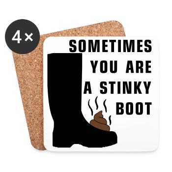 Sometimes you are a stinky boot - Untersetzer (4er-Set) - Weiß - Vorne