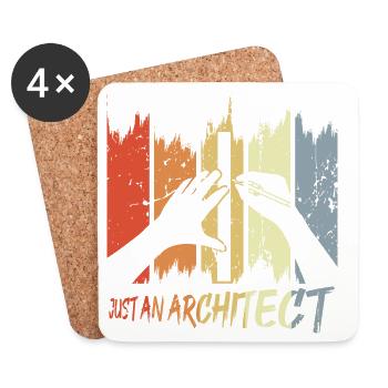 Funny Architect - Coasters (set of 4) - white - Front