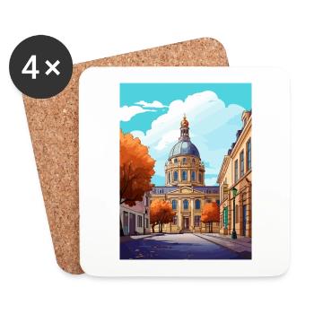 Mannheim Dekoration Deutschland Vintage Reiseposter - Untersetzer (4er-Set) - Weiß - Vorne
