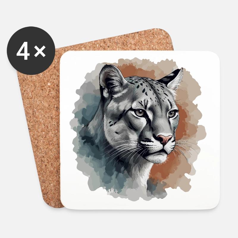 Pantra Jugendstil design - Untersetzer (4er-Set) - Weiß