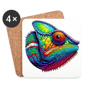 Chameleon - Coasters (set of 4) - white - Front