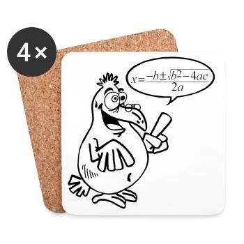 Black Smart Bird - Coasters (set of 4) - white - Front