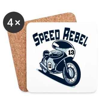 Speed Rebel - Untersetzer (4er-Set) - Weiß - Vorne