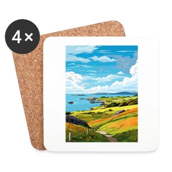 Isle Of Kerrera Schottland Vintage Reiseposter WPA - Untersetzer (4er-Set) - Weiß - Vorne