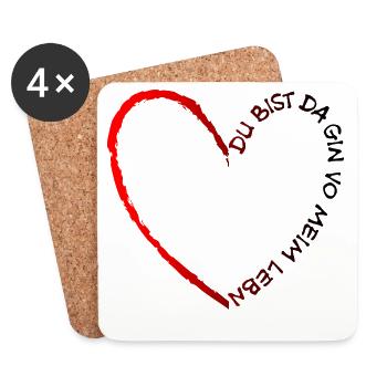 You're there Gin from my life - Gin of my life - Coasters (set of 4) - white - Front