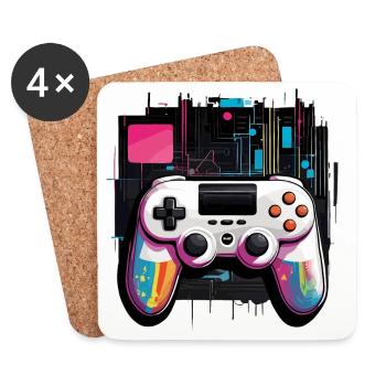 Gamer Controller - Untersetzer (4er-Set) - Weiß - Vorne