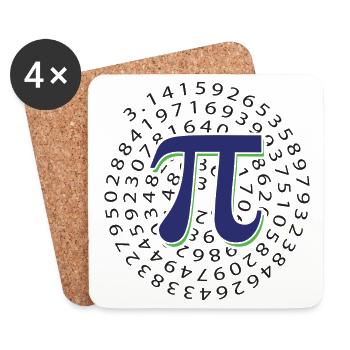 Pi Day - Happy Pi Day - Coasters (set of 4) - white - Front