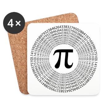 Pi Day - Happy Pi Day - Coasters (set of 4) - white - Front