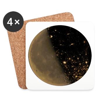 Mooncitys - Coasters (set of 4) - white - Front