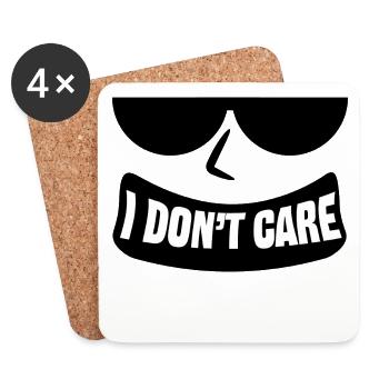 Chill Cool Saying I Don't Care Attitude Relax - Coasters (set of 4) - white - Front