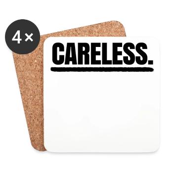 Relax doesn't matter statement I don't care - Coasters (set of 4) - white - Front
