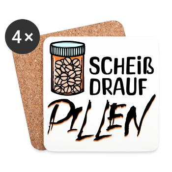 Je ne me soucie pas de la déclaration - Dessous de verre (lot de 4) - blanc - Devant