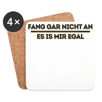 Ist Mir Wurscht Statement Egal Haltung - Untersetzer (4er-Set) - Weiß - Vorne
