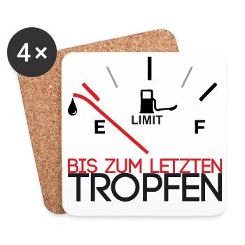 Down to the last drop - Coasters (set of 4) - white - Front