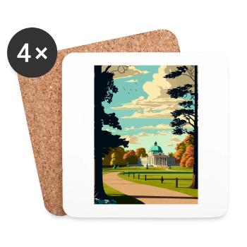 Greenwich Park London Vintage Reiseposter WPA - Untersetzer (4er-Set) - Weiß - Vorne