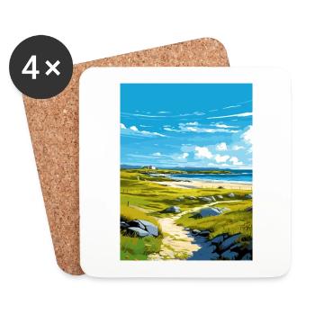 Isle Of Tiree Schottland Vintage Reiseposter WPA - Untersetzer (4er-Set) - Weiß - Vorne