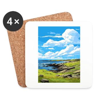 Isle Of Sanday Schottland Vintage Reiseposter WPA - Untersetzer (4er-Set) - Weiß - Vorne