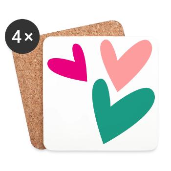 PAAR. ICH HABE GERADE GEHEIRATET. Junggesellinnenabschied. VALENTINSTAG. MARIES - Untersetzer (4er-Set) - Weiß - Vorne
