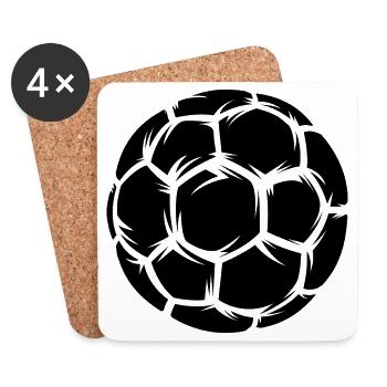 Handballer Handball Ball Logo Illustration Symbol - Untersetzer (4er-Set) - Weiß - Vorne