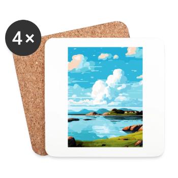 Isle Of Iona Schottland Vintage Reiseposter WPA - Untersetzer (4er-Set) - Weiß - Vorne
