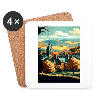 Tolles Malvern England Vintage Reiseposter WPA - Untersetzer (4er-Set) - Weiß - Vorne