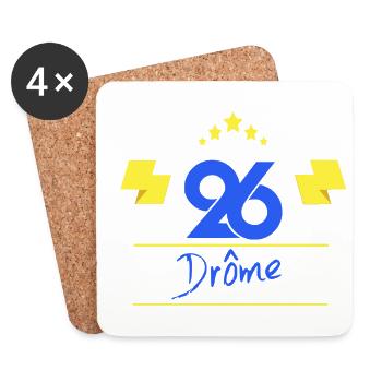 Drôme - Untersetzer (4er-Set) - Weiß - Vorne