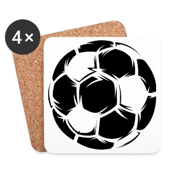 Illustration Ball used look used team logo icon - Coasters (set of 4) - white - Front