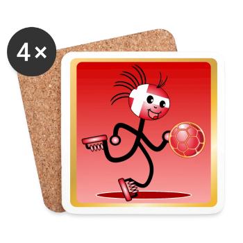 Handball sport Handball - Dessous de verre (lot de 4) - blanc - Devant