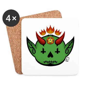 Rag Demon! - Coasters (set of 4) - white - Front