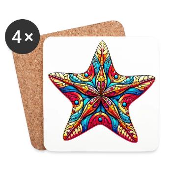 Starfish - Coasters (set of 4) - white - Front