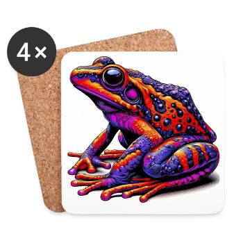 Frosch - Untersetzer (4er-Set) - Weiß - Vorne