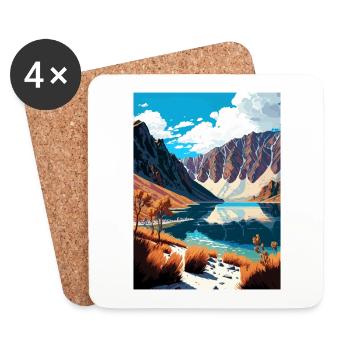 Convict Lake California Vintage Travel Poster WPA - Coasters (set of 4) - white - Front