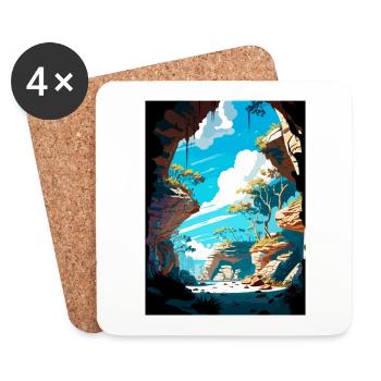 Florida Caverns State Park Vintage Reiseposter - Untersetzer (4er-Set) - Weiß - Vorne
