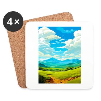 Parc national de Haleakalā Volcans Affiche de voyage - Dessous de verre (lot de 4) - blanc - Devant