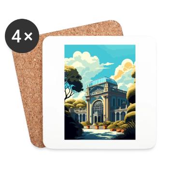 The Bronx Zoo New York State Vintage Travel Poster - Coasters (set of 4) - white - Front