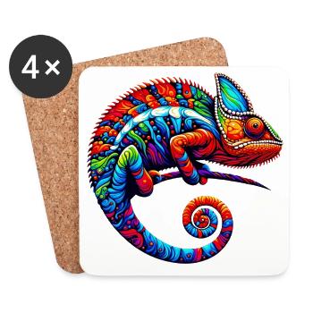 Chameleon - Coasters (set of 4) - white - Front
