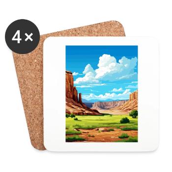 Capitol Reef National Park Affiche de voyage Vintage - Dessous de verre (lot de 4) - blanc - Devant