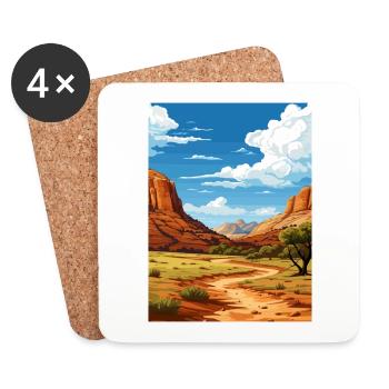 Dinosaur National Monument Utah Travel Poster - Coasters (set of 4) - white - Front